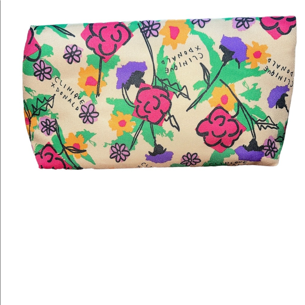 Clinique Small Make Up Cosmetic Bags Floral and Lips 3 - Picture 3 of 10